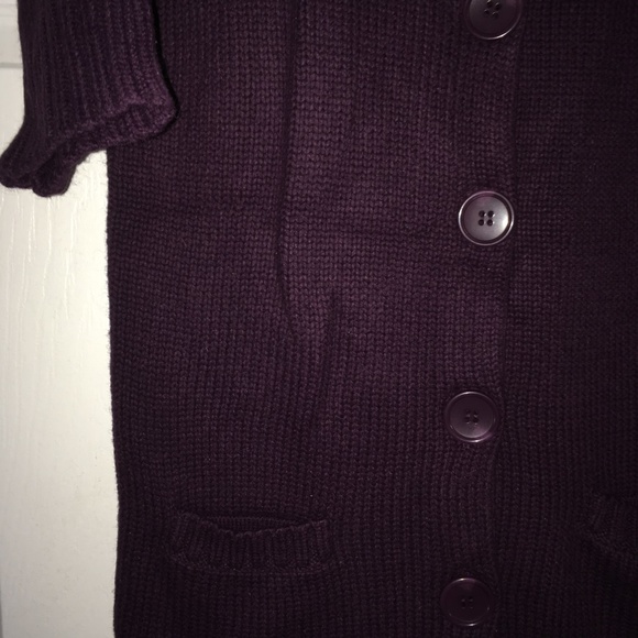 Button Front Ribbed Collar Cardigan - Picture 4 of 7